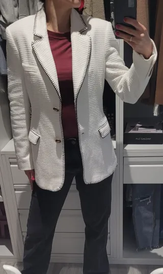 Chaqueta Zara Blanca Talla S