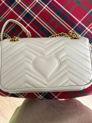 Bolso Gucci Marmont Blanco y Dorado