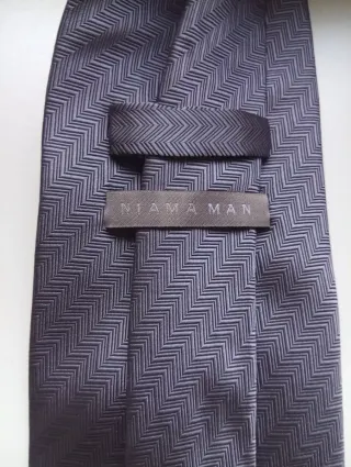 Corbata Niama Man 100% Seda - Gris Espiga