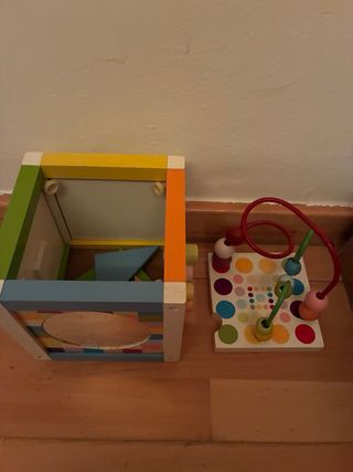 Cubo de madera con actividades NUEVO