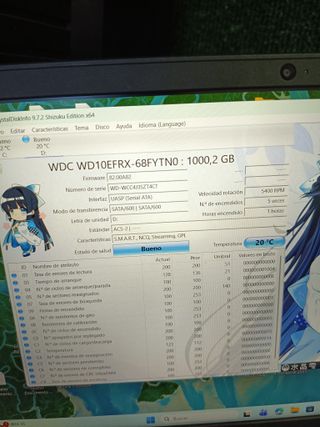 WD Red WD10EFRX Disco duro 3.5" para dispositivos NAS 5400 RPM Class 1TB, SATA 6 Gb/s, CMR, 64MB Cache, Rojo