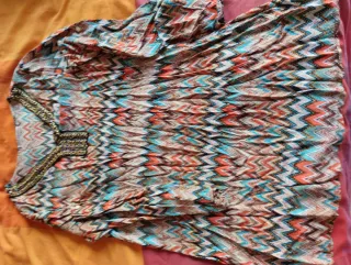 Blazer de viscosa con estampado zig-zag