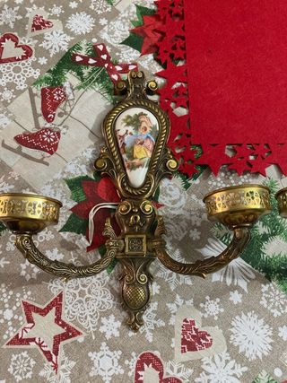 2 Apliques Antiguos Limoges Severs