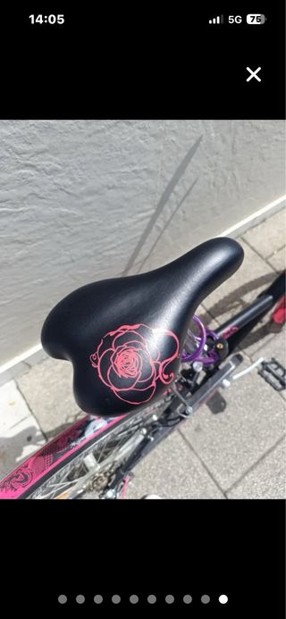 Bicicleta Puply 500 24 Negra/Rosa