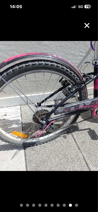 Bicicleta Puply 500 24 Negra/Rosa