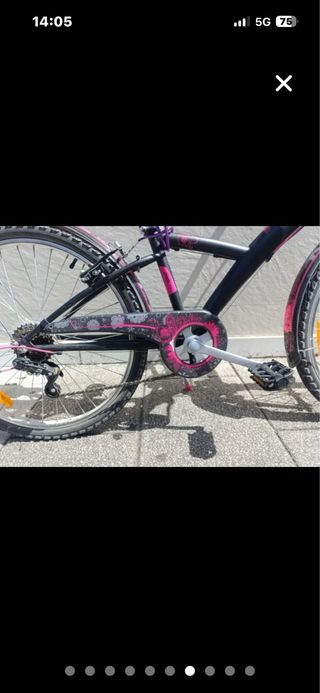 Bicicleta Puply 500 24 Negra/Rosa