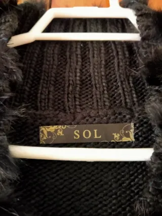 Chaleco largo mujer negro