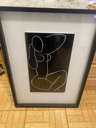 Cuadro Línea Mujer Blanco y Negro