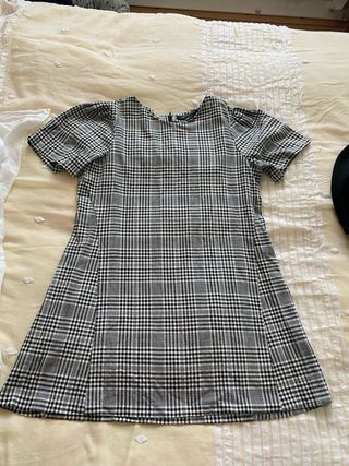 Vestido de cuadros corto mujer