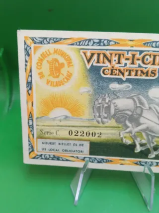 Billete antiguo Viladecans 25 céntimos 1937