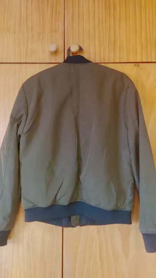 Chaqueta Bomber Zara Talla S Verde Oliva