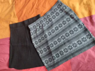 Lote 2 minifaldas punto invierno