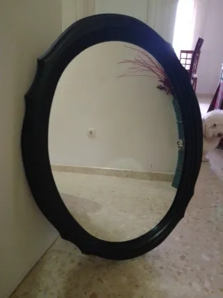 Espejo Ovalado Negro muy elegante