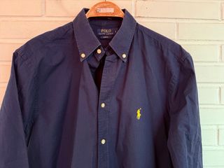 Camisa azul marino RALPH LAUREN talla L SLIM