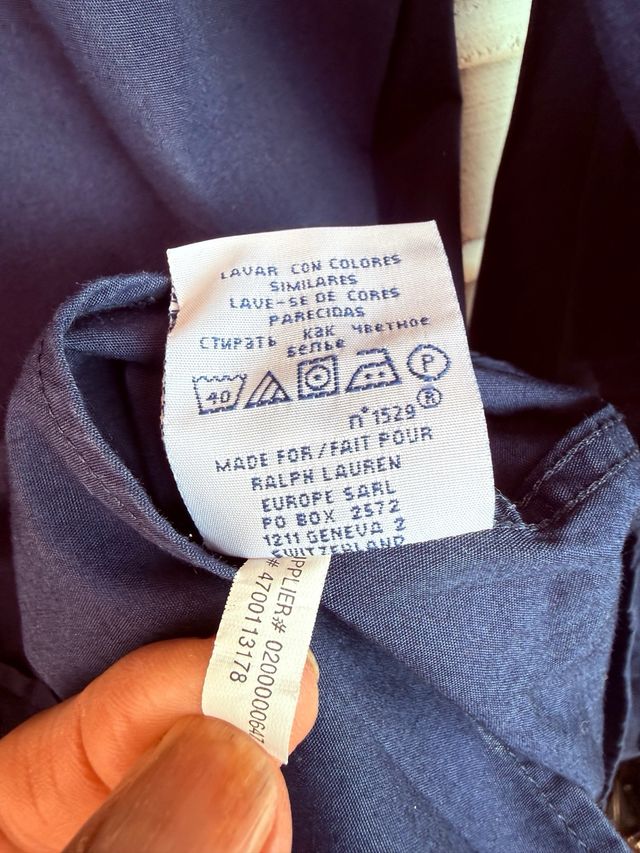 Camisa azul marino RALPH LAUREN talla L SLIM