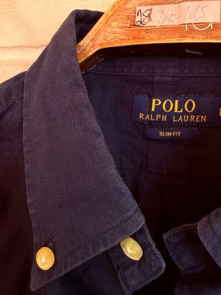 Camisa azul marino RALPH LAUREN talla L SLIM