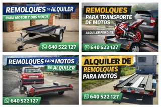 Alquiler remolque moto especial autocaravana
