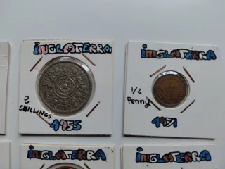 Lote 10 monedas Reino Unido 1917-1994