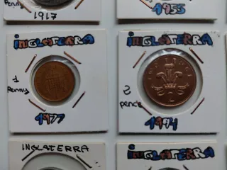 Lote 10 monedas Reino Unido 1917-1994