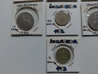 Lote 10 monedas Reino Unido 1917-1994