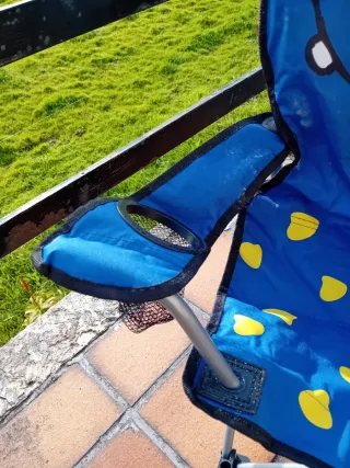 Silla Plegable Infantil Azul Dibujo Animal