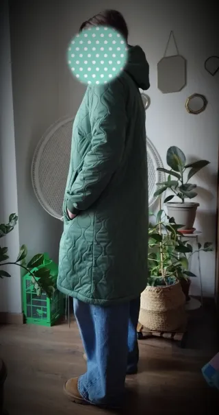 Parka Danefae verde trapuntato