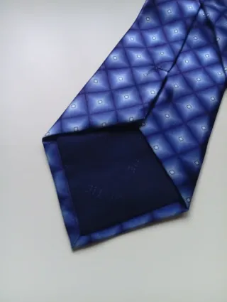 Corbata Vintage 100% Seda - Azul y Violeta