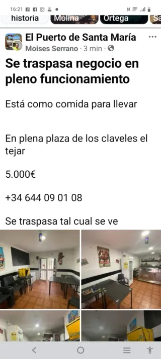 Traspaso local en el puerto de santa maría.