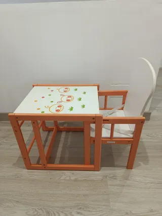 Trona de madera para bebé