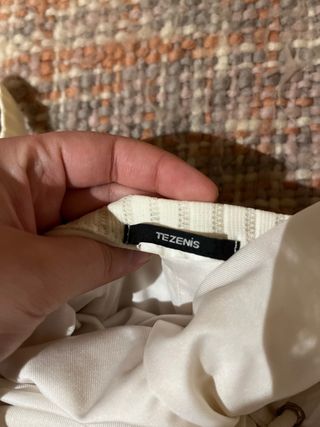 Bañador blanco con cordones talla S