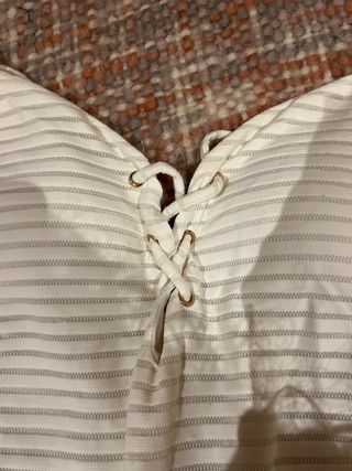 Bañador blanco con cordones talla S