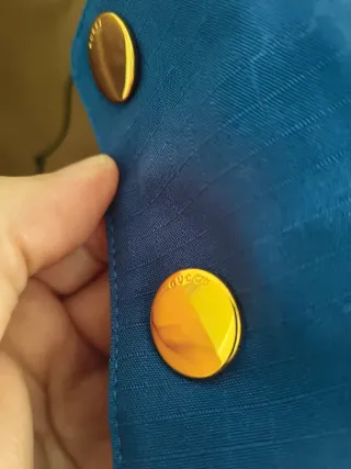 Chaqueta Gucci Azul y Marrón reversible