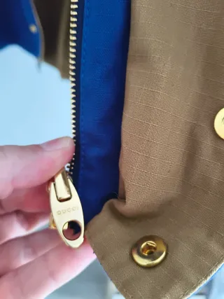 Chaqueta Gucci Azul y Marrón reversible