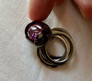 Anillo Piaserico Diseño Flor Italiano