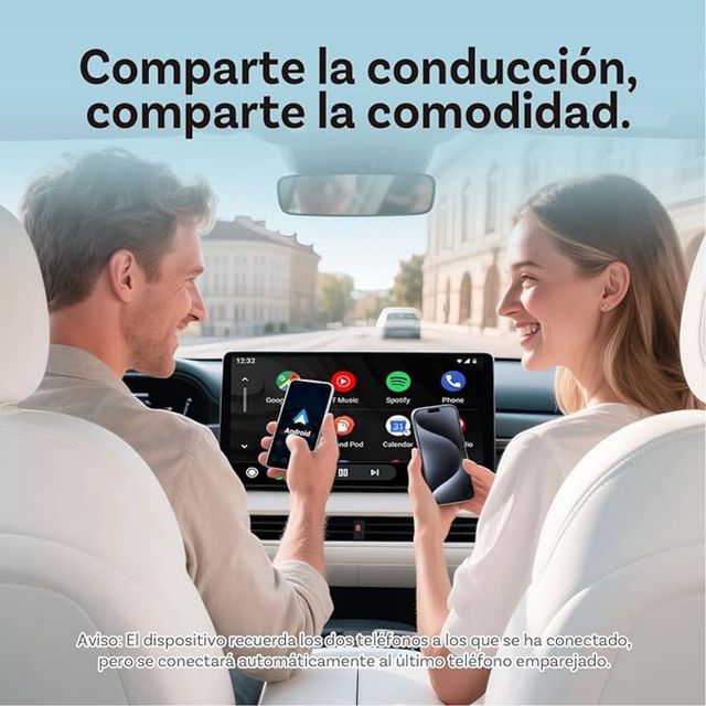 OTTOCAST Mini Slim USB-C CarPlay AA Inalámbrico