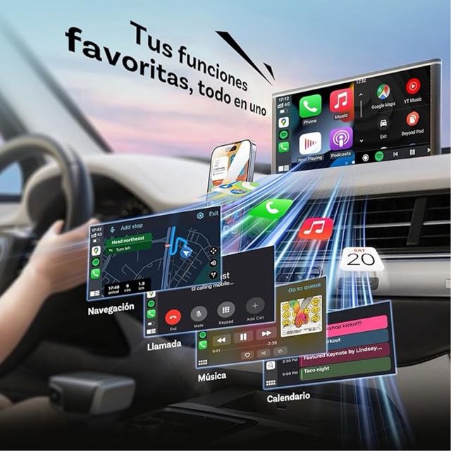 OTTOCAST Mini Slim USB-C CarPlay AA Inalámbrico