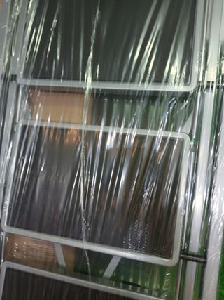 SONGMICS Escalera de Tijera con 4 Peldaños, Metál