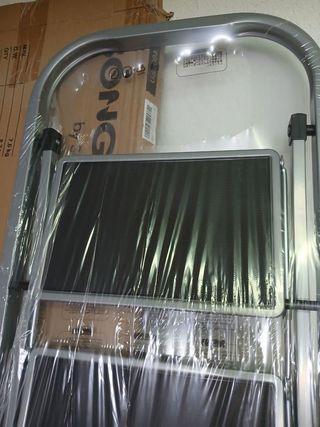 SONGMICS Escalera de Tijera con 4 Peldaños, Metál