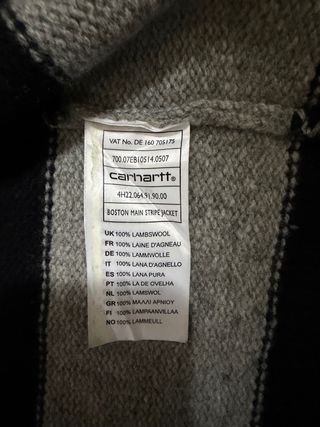 Maglione Carhartt uomo a righe in pura lana