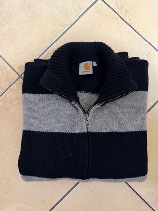 Maglione Carhartt uomo a righe in pura lana