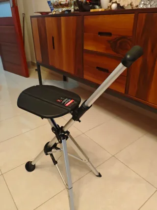 Bastón Silla Plegable 2 en 1 Negro