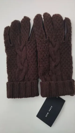 Guantes Zara Hombre Marrón Nuevos