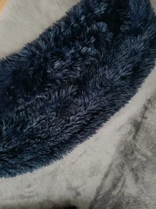 Bufanda de pelo azul