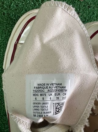 Converse All Star Blancas Chuck Jaylor Talla 39