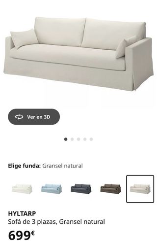 Sofá IKEA 3 plazas tela beige