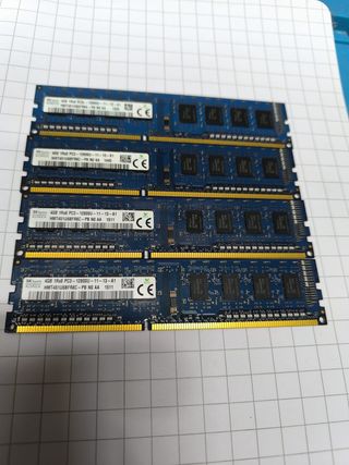 4x SK hynix DDR3 4GB 1600MHz PC3-12800