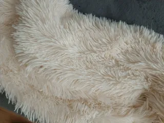 Bufanda de pelo beige