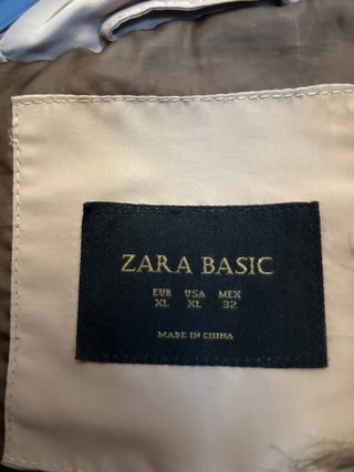 Plumas mujer Zara Beige Talla XL