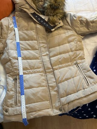 Plumas mujer Zara Beige Talla XL