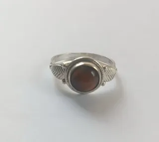 Anillo Plata Ley 925 con Piedra Roja